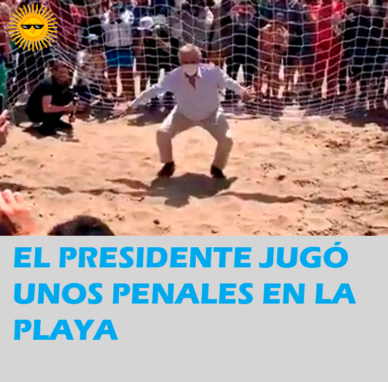 ALBERTO FERNÁNDEZ JUGÓ UNOS PENALES EN LA&nbsp;PLAYA