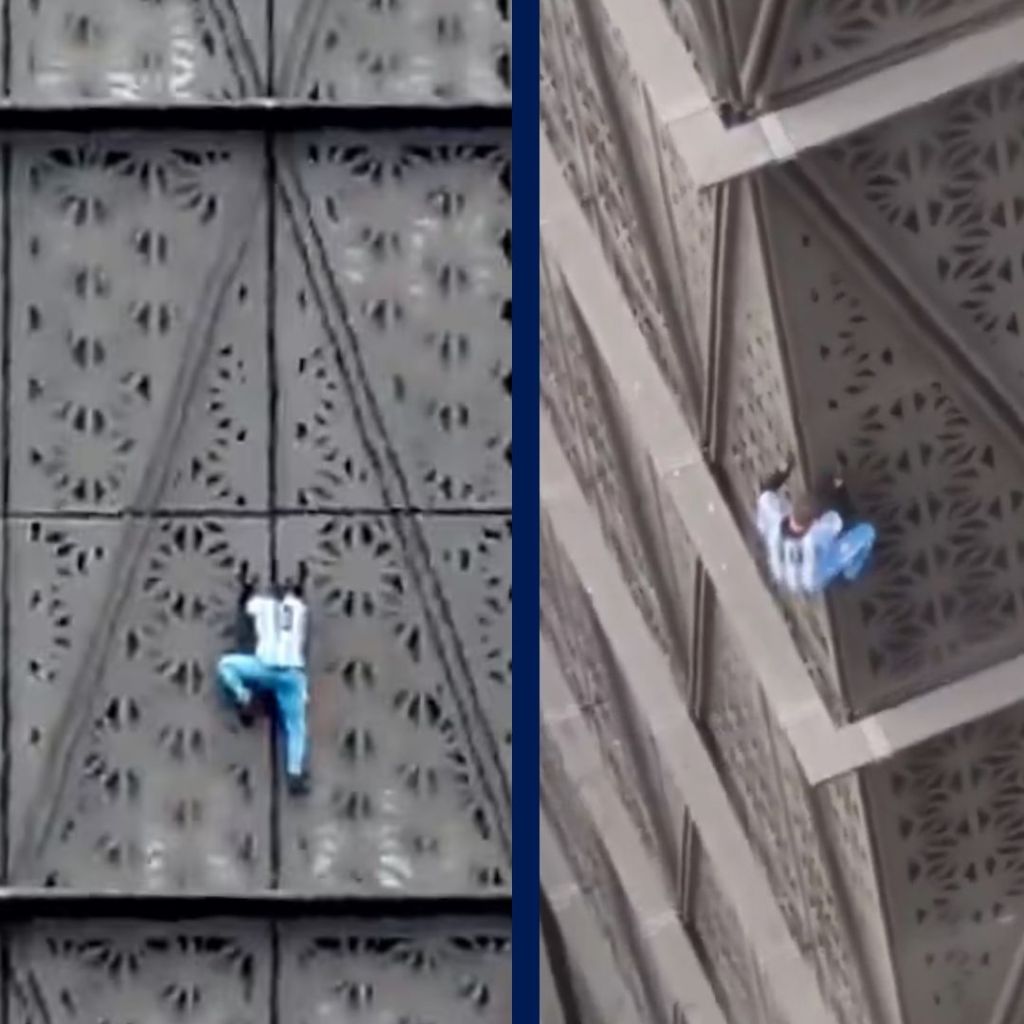 El polaco que escaló el edificio de Globant en Puerto&nbsp;Madero