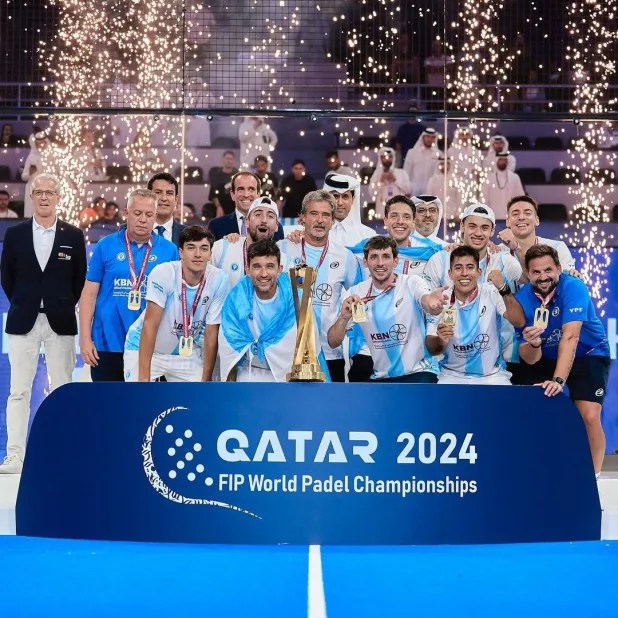 Argentina se consagra campeón mundial de pádel en Qatar tras un dramático triunfo sobre&nbsp;España