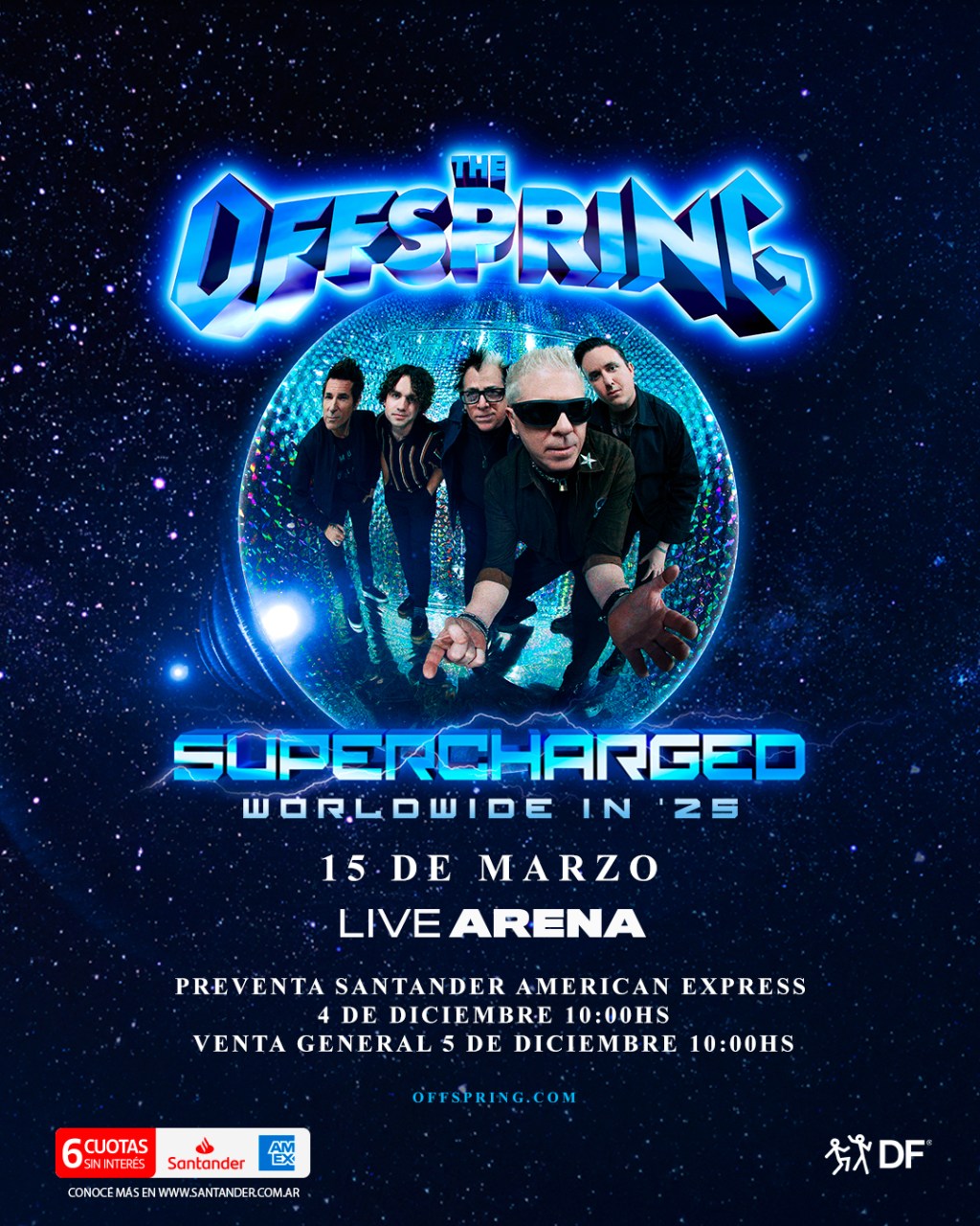 The Offspring regresa a Argentina con su gira mundial Supercharged Worldwide&nbsp;In’25